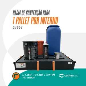 Bacia de contenção para 1 pallet PBR interno C1301