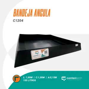 Bandeja de contenção angular pequena em PEAD C1204